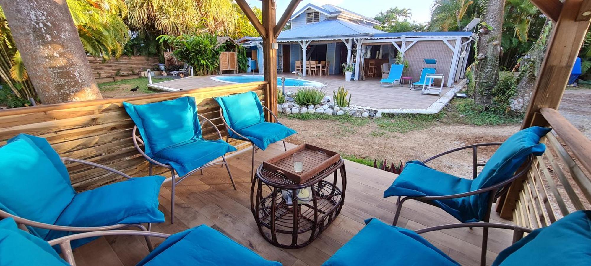 Gite Kaz A Topaze, Piscine, Jardin Tropical Sainte-Rose Exteriér fotografie